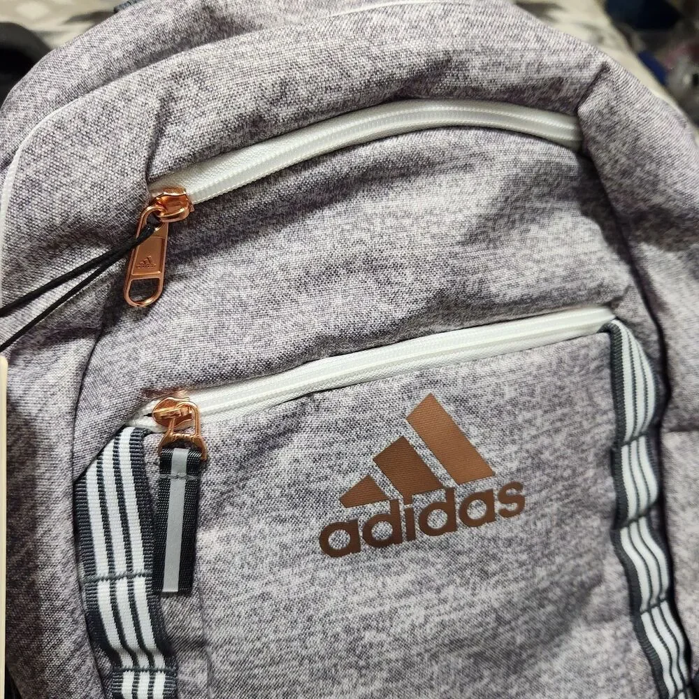 Adidas Excel 6 Backpack Gray Rose Gold Color Laptop Storage Comfortable Straps